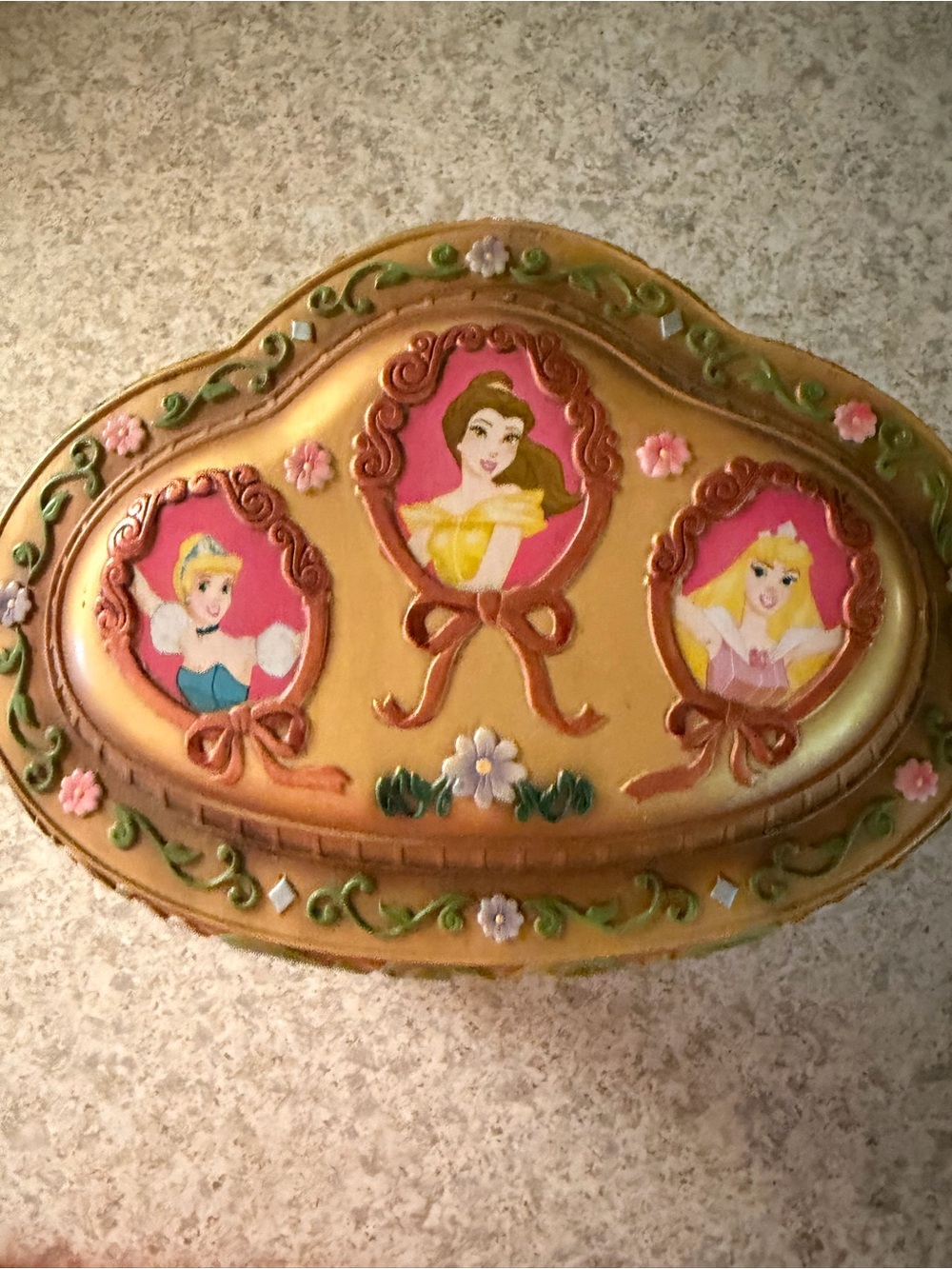 Disney Princess Heart Jewelry Box With Snow Globes